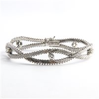 Bracelet Goldside Femme in Or blanc Diamante BR.GS006